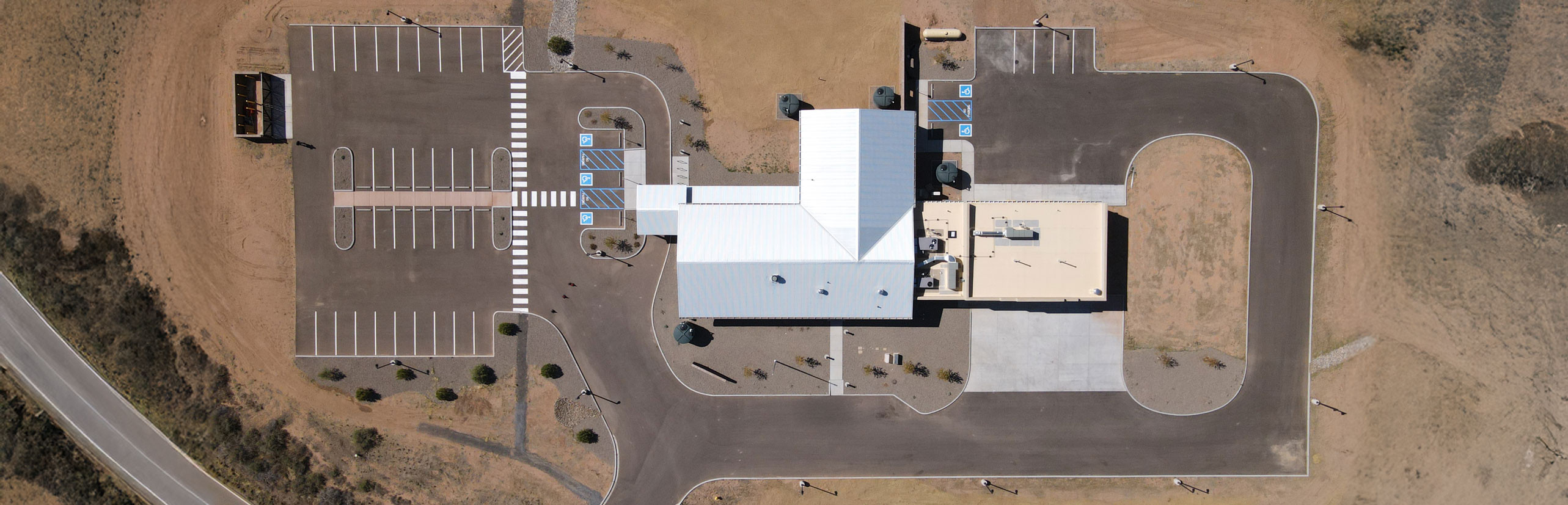Aerial Photo of Cerrillos Senior Center and Fire Station
