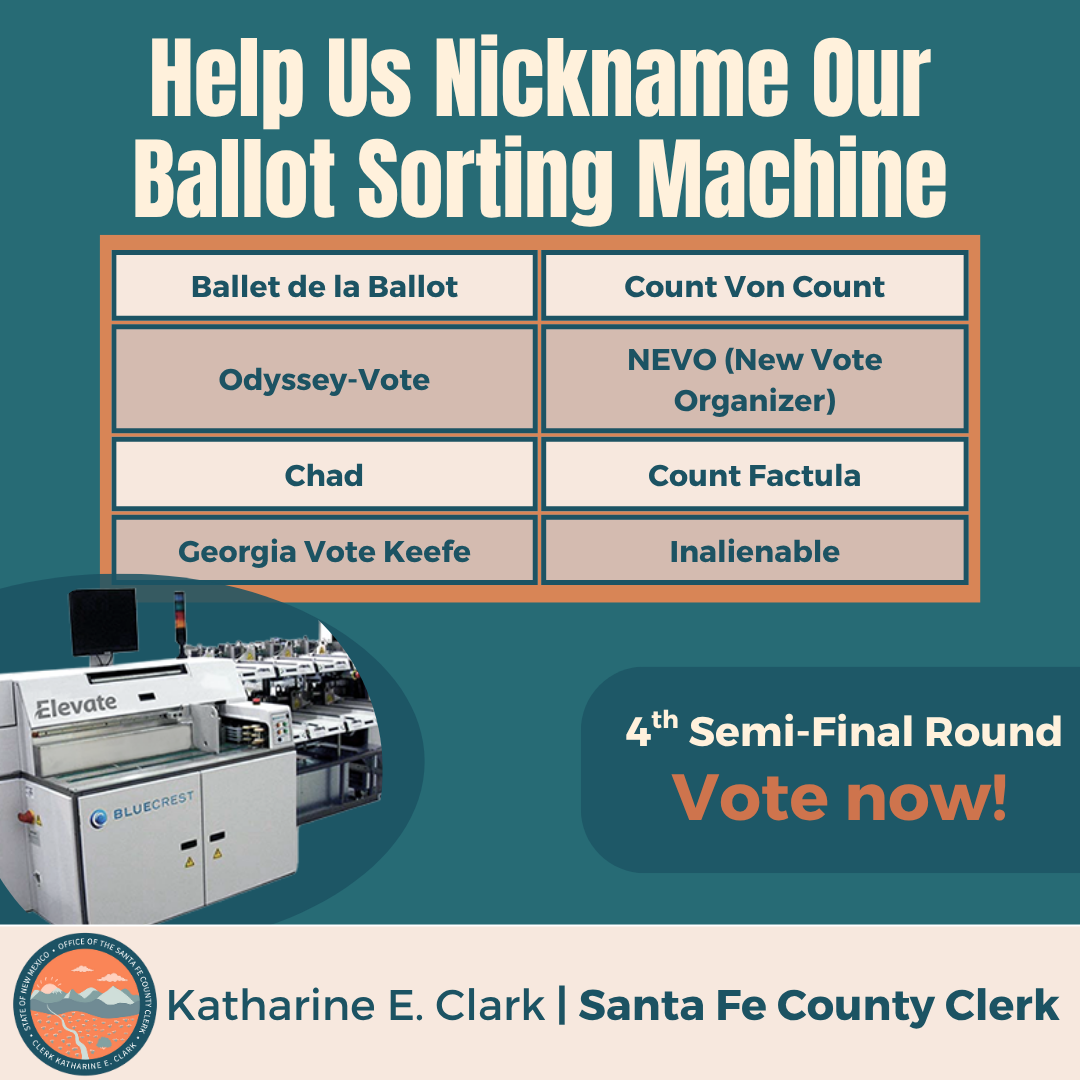 Santa Fe County ballot sorter equipment
