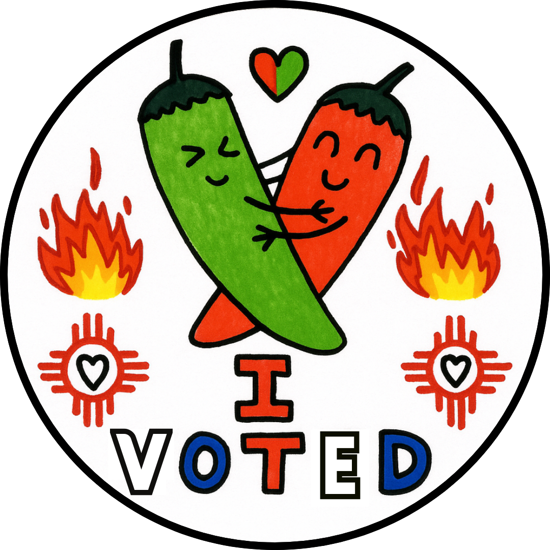 Red and Green Chile Peppers – by Suzanne Longstreth