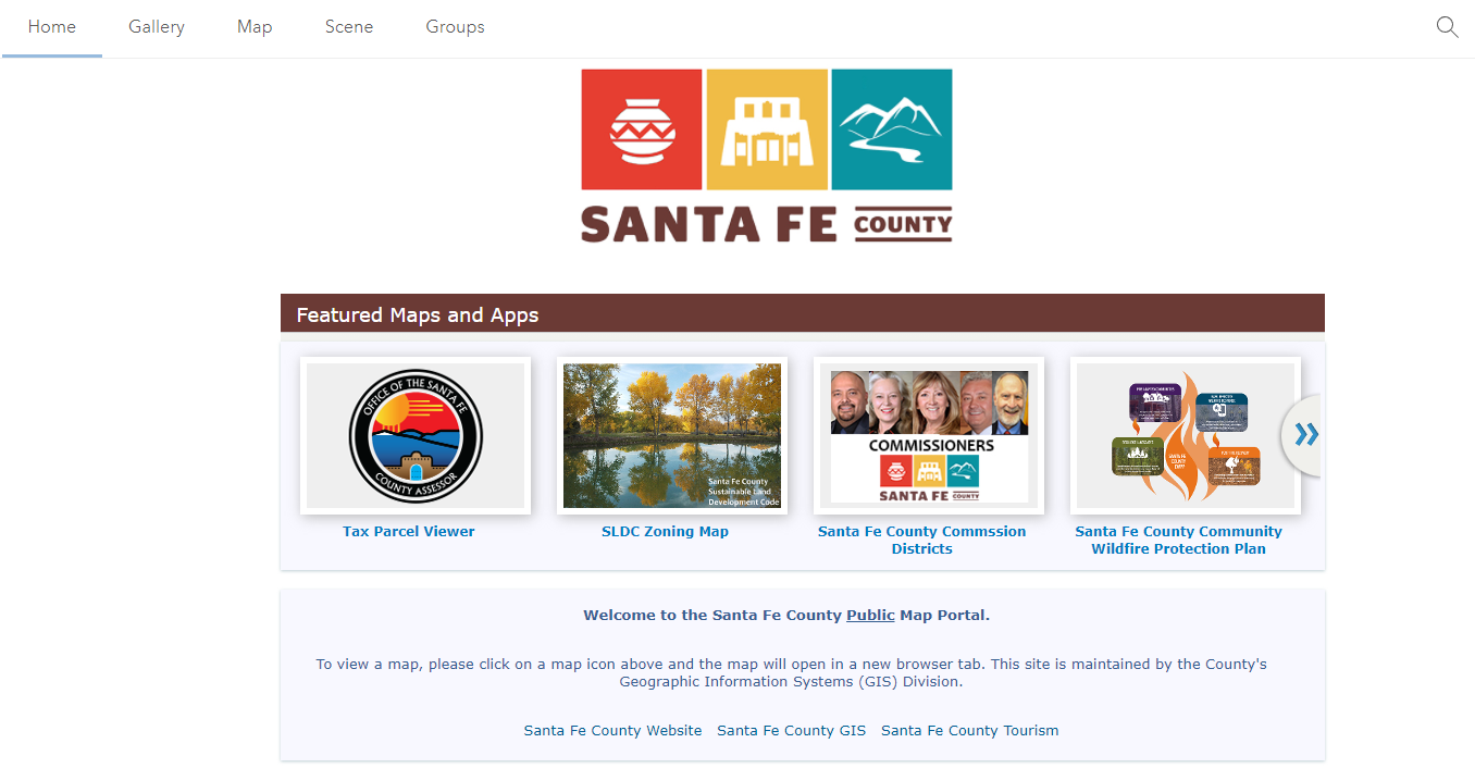 Santa Fe County Public Map Portal Preview Image
